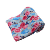 190GSM Fashion Printed Ultra Soft Coral Fleece Throw 127 x 152cm Tea Garden