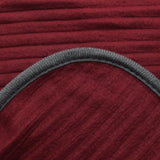 250GSM Ribbed Polar Fleece Throw 100 x 150cm Burgundy