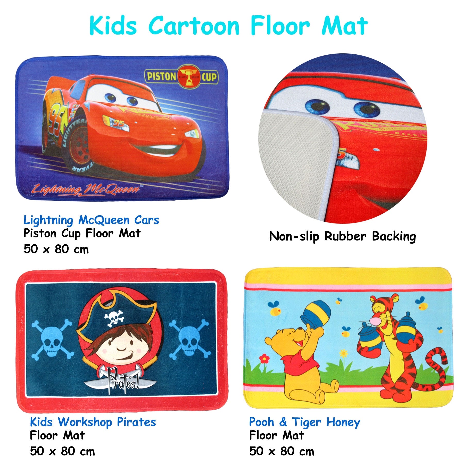 Floor Rugs: Kids Floor Mat Pooh & Tigher Honey