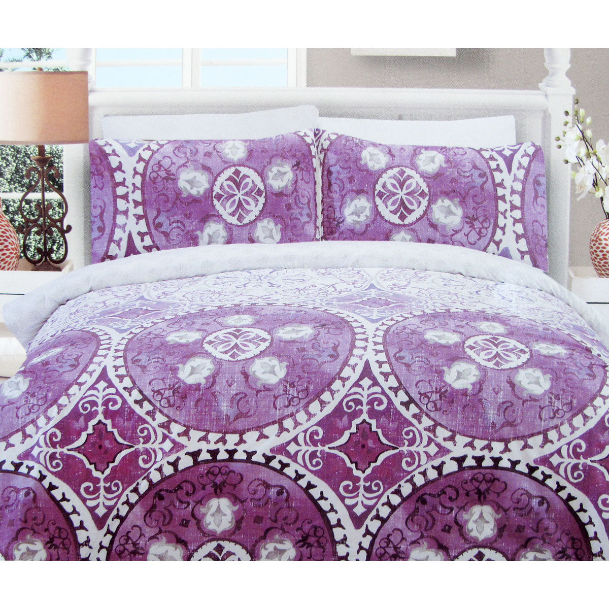 Duvet Covers: 225TC Kasbah Mandala Cotton Rich Easy Care Quilt Cover Set Queen