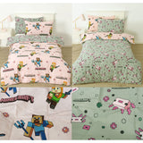 Duvet Covers: MOJANG Minecraft Reversible Cotton Boys Girls Quilt Cover Set Double
