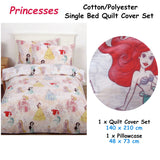 Duvet Covers: Caprice Disney Princesses Pink Licensed Quilt Cover Set Single