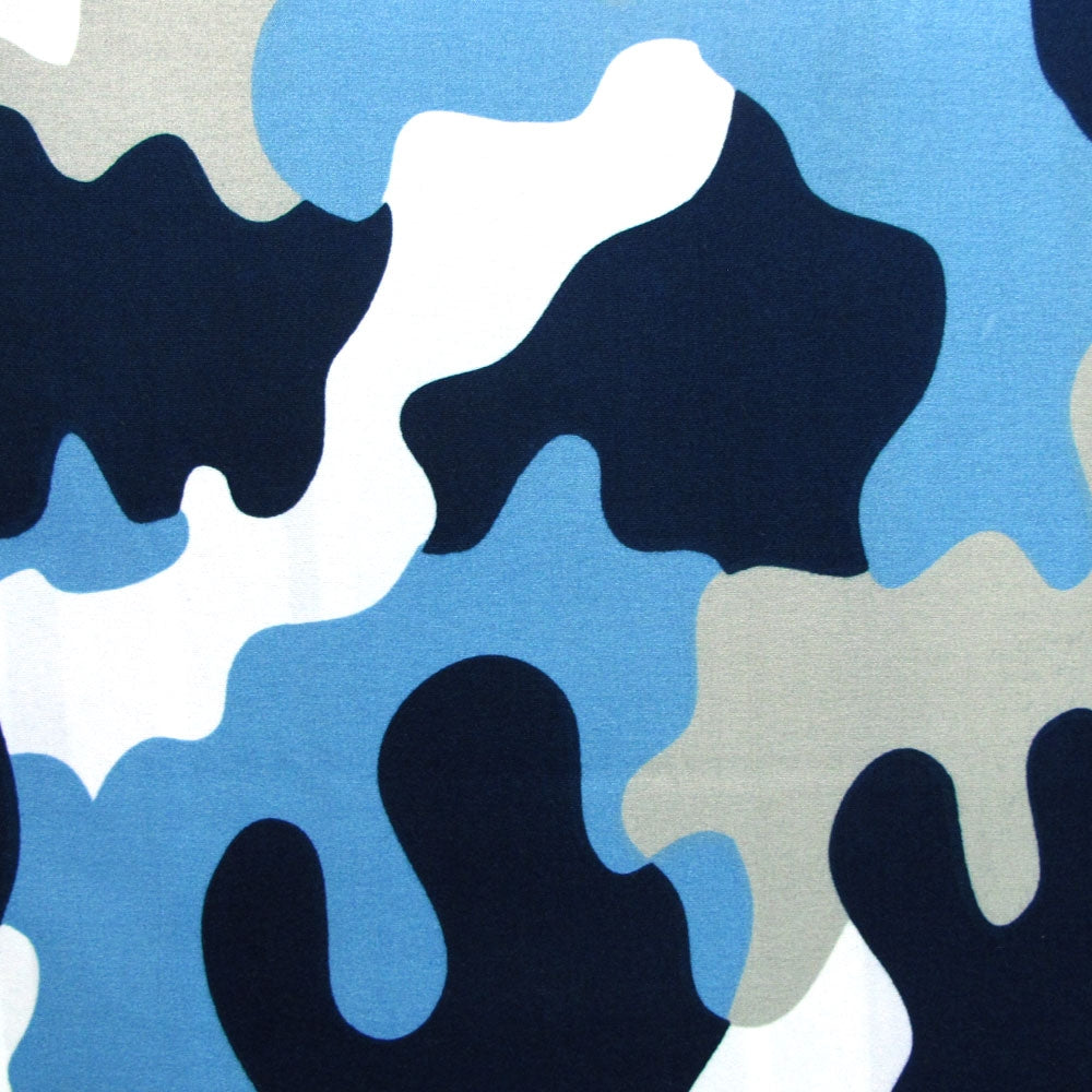 Duvet Covers: Army Camouflage Blue Quilt Cover Set Single