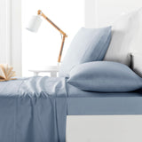 Bed Sheets: Belmondo 225TC Sheet Set French Blue - Queen