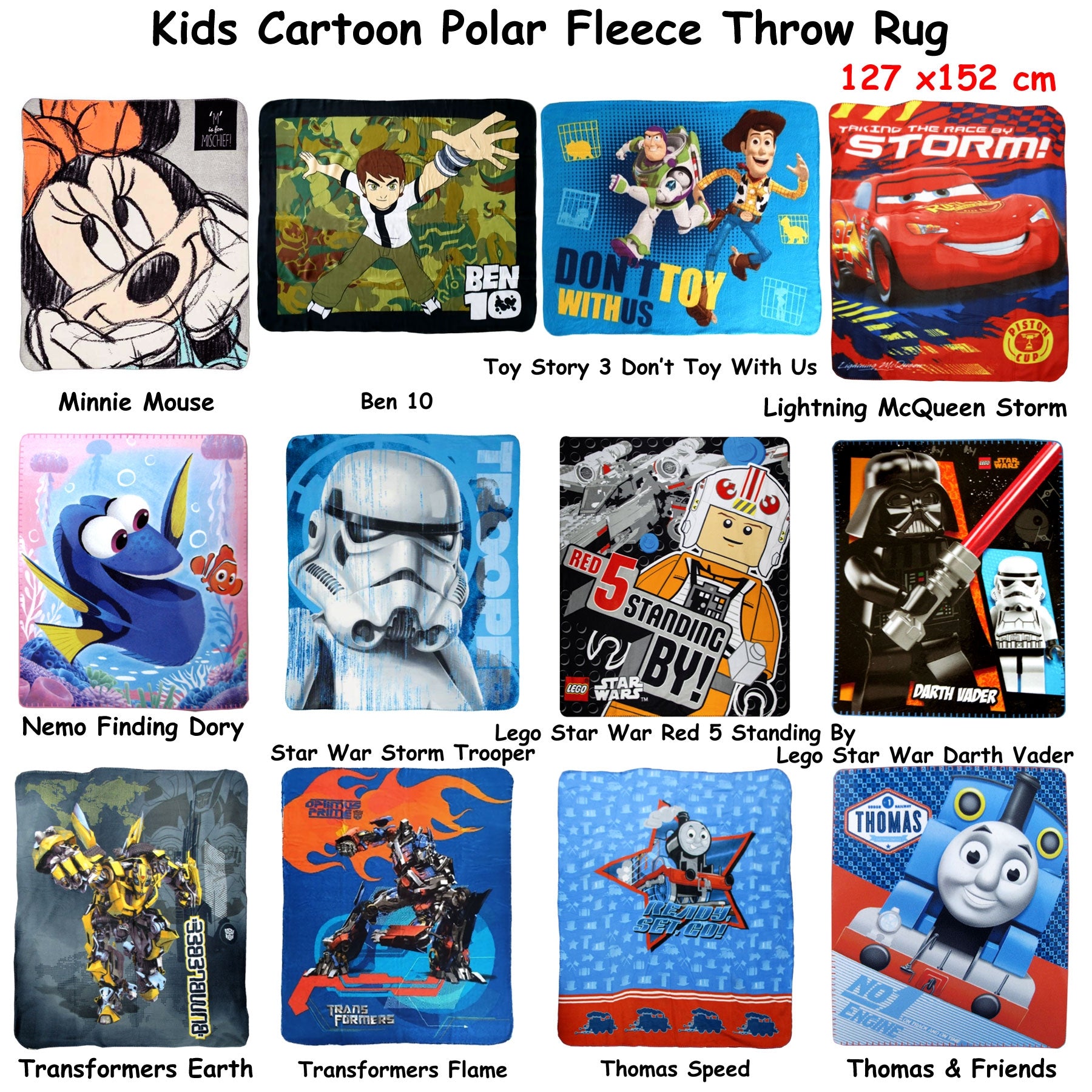Blankets & Throws: Polar Fleece Throw Rug Ben 10