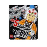 Blankets & Throws: Polar Fleece Throw Rug Lego Star War Red 5 Standing By