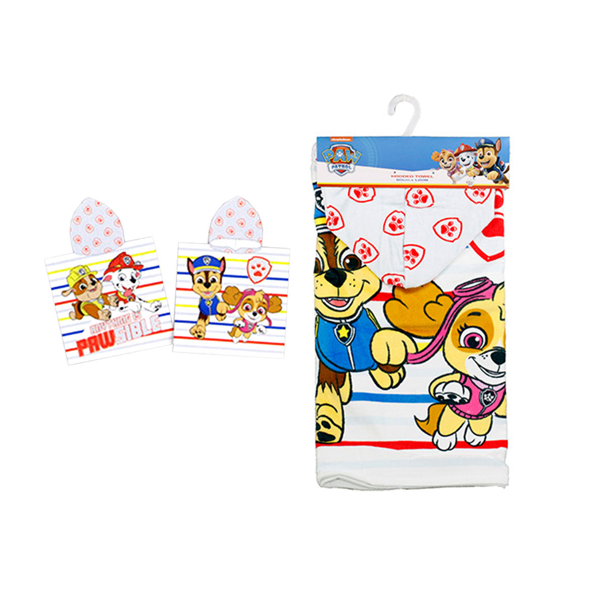 Bath Towels & Robes: Caprice Paw Patrol Cotton Hooded Licensed Towel 60 x 120 cm