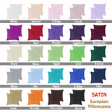 Pillowcases: PepperMIll Satin European Pillowcases ( Pair ) BURGUNDY