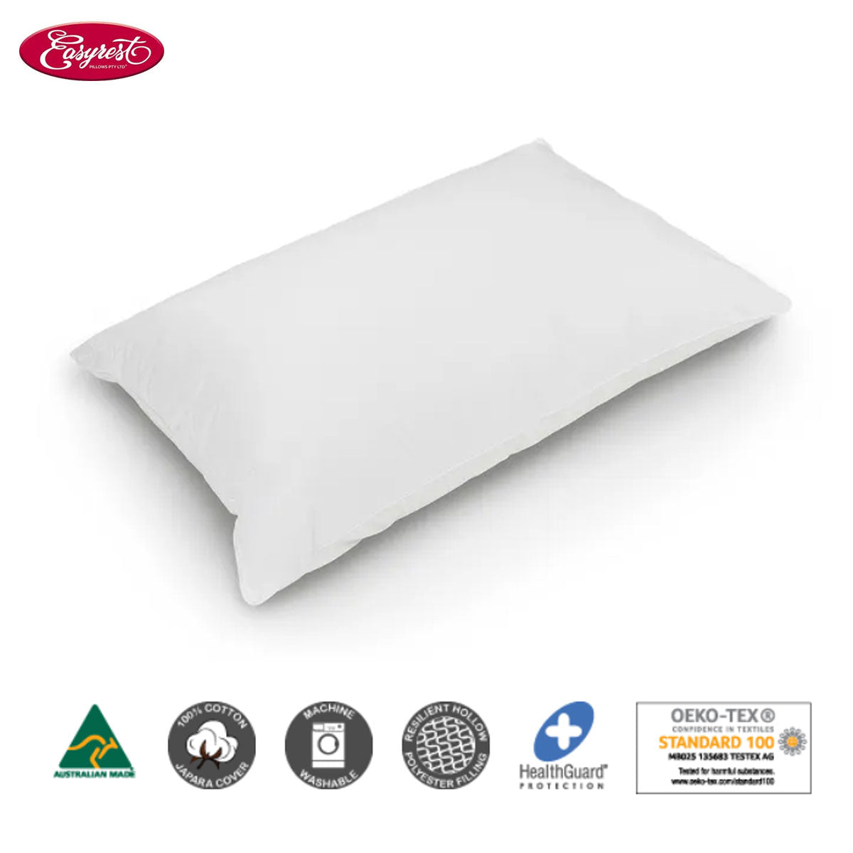 Pillows: Easyrest BioFresh Allergy Sensitive Medium Standard Pillow 48 x 73 cm