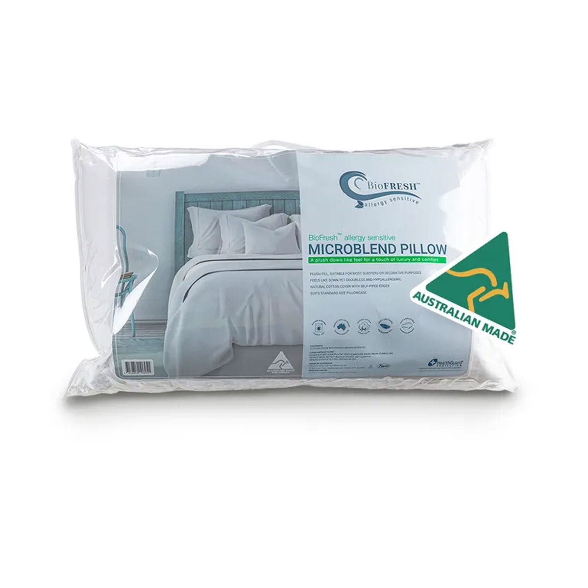Pillows: Easyrest BioFresh Allergy Sensitive Microblend Standard Pillow 48 x 73 cm