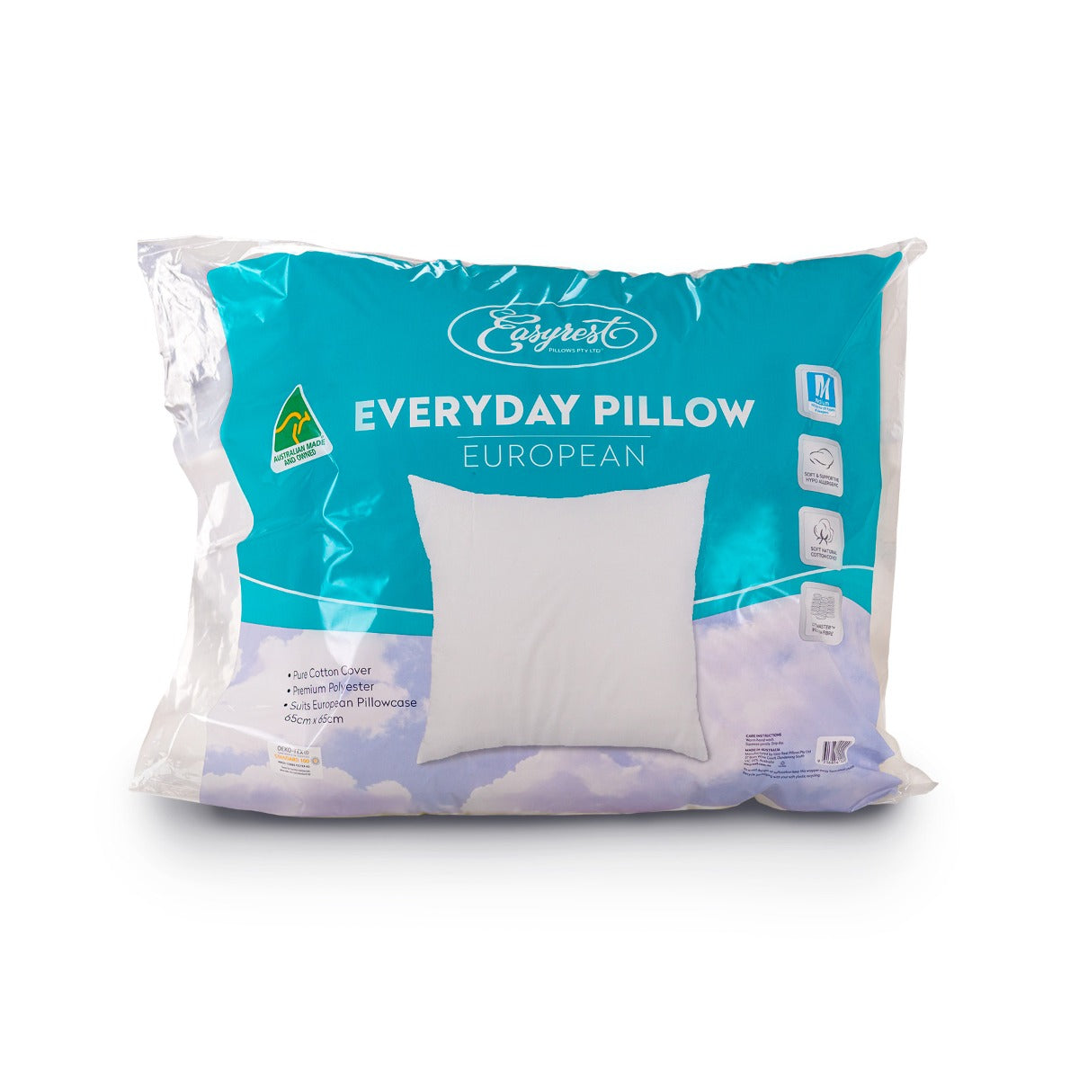 Pillows: Easyrest Australian Made Everyday European Pillow