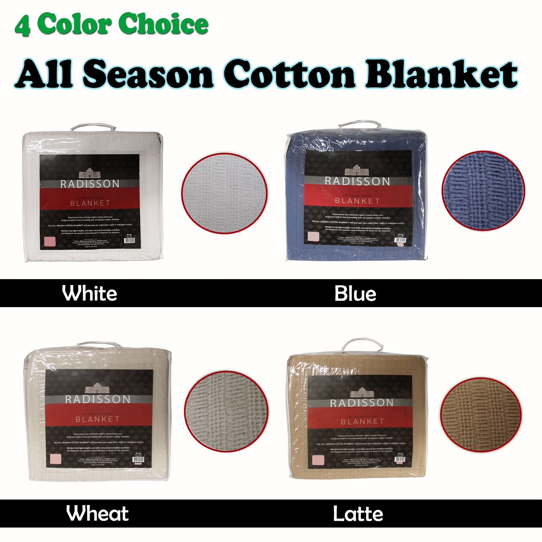 Blankets & Throws: Radisson All Season Cotton Blanket Wheat SINGLE