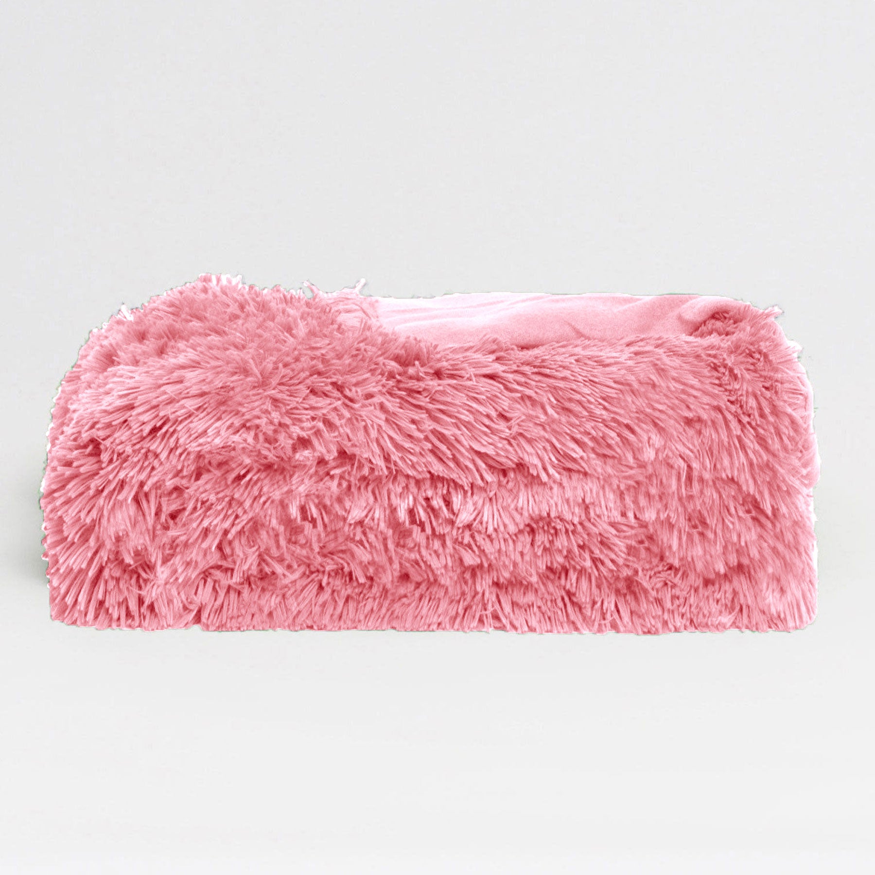 Blankets & Throws: Hotel Living Long Hair Faux Fur Throw Rug Pink