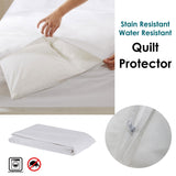 Mattress Protectors: Stain/ Water Resistant Quilt Protector Queen