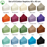 Table Linen & Kitchen Towels: Hoydu Set of 8 Cotton OR Poly Cotton Napkins Sky Blue