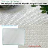 Table Linen & Kitchen Towels: Invitation Prestige Cotton Rich Jacquard Off White Table Cloth 220 x 220 cm