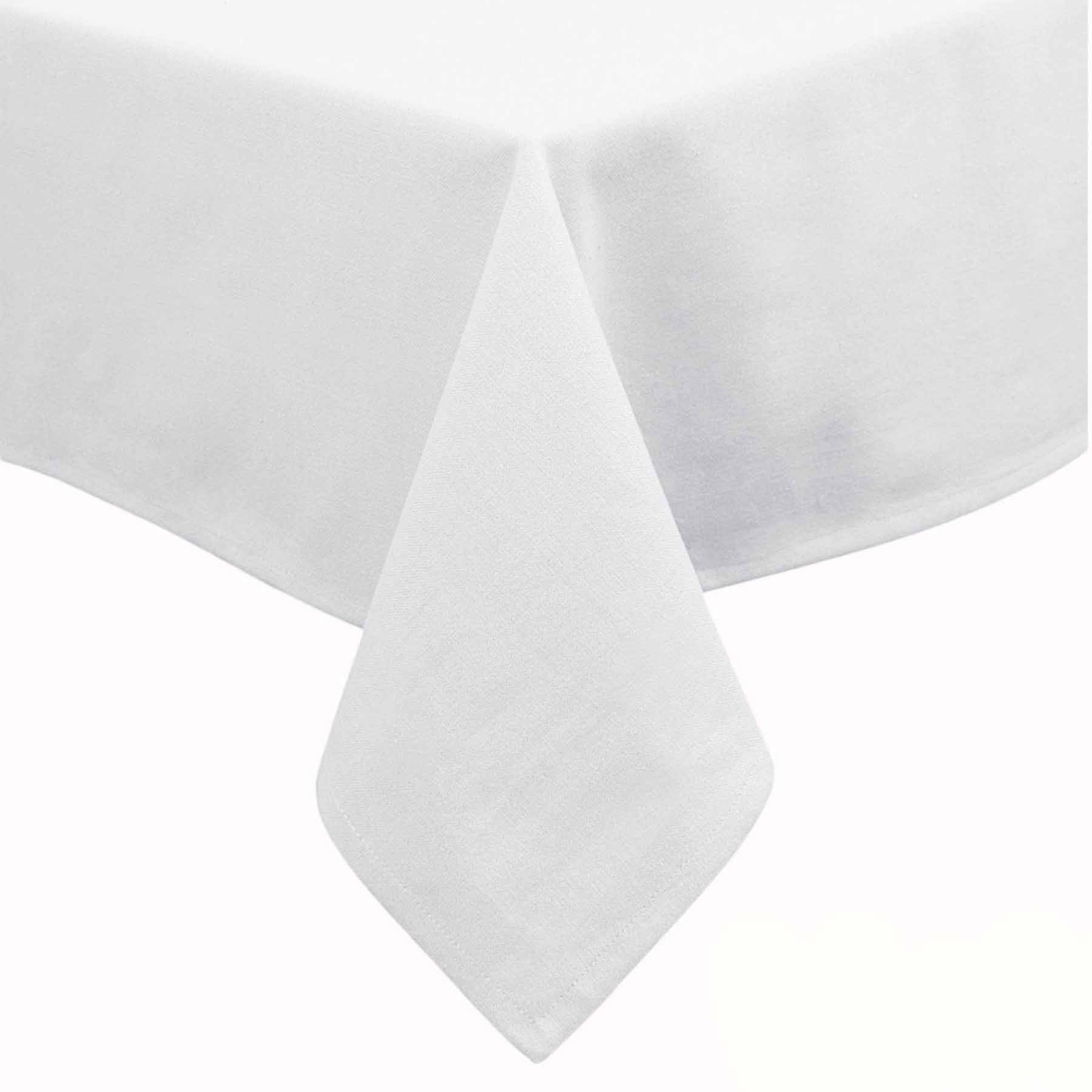 Hoydu Cotton Blend Table Cloth 180cm x 260cm  - Bright White