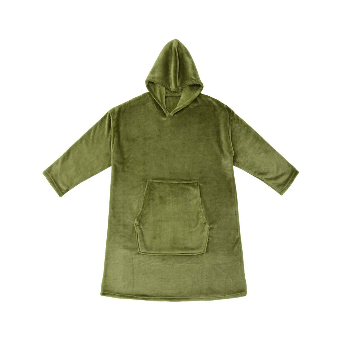 Blankets & Throws: Accessorize Moss Green Super Soft Hooded Blanket Extra Large