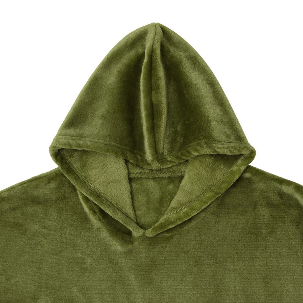 Blankets & Throws: Accessorize Moss Green Super Soft Hooded Blanket Extra Large