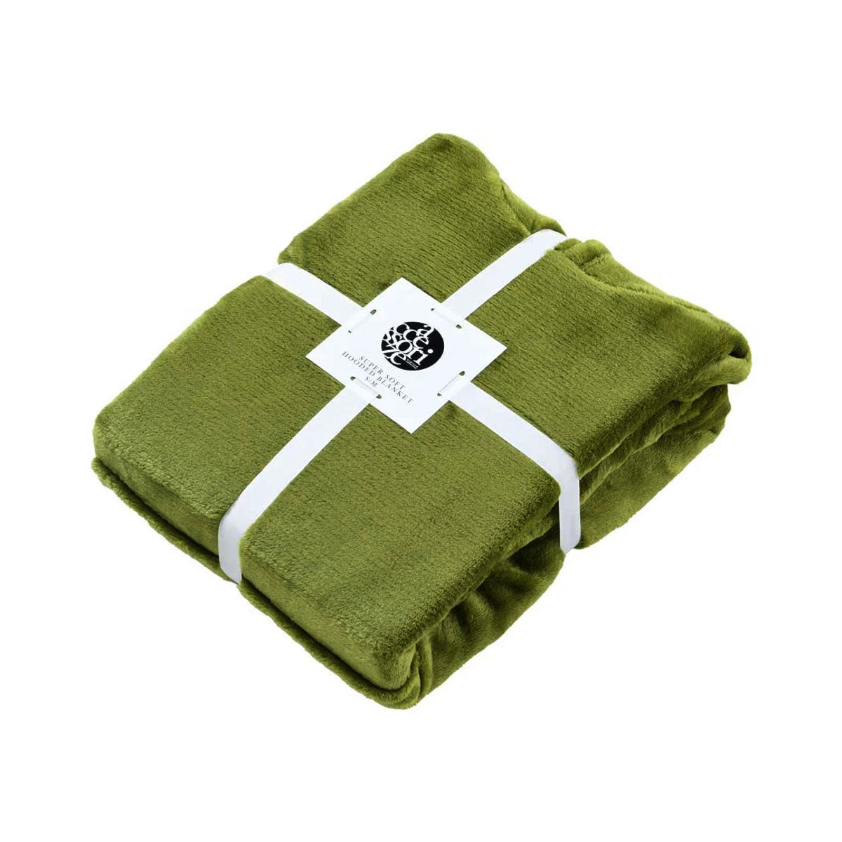 Blankets & Throws: Accessorize Moss Green Super Soft Hooded Blanket Extra Large