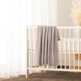 Blankets & Throws: Little Gem Lyla Grey Cotton Baby Blanket 75 x 100 cm
