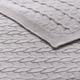 Blankets & Throws: Little Gem Lyla Grey Cotton Baby Blanket 75 x 100 cm