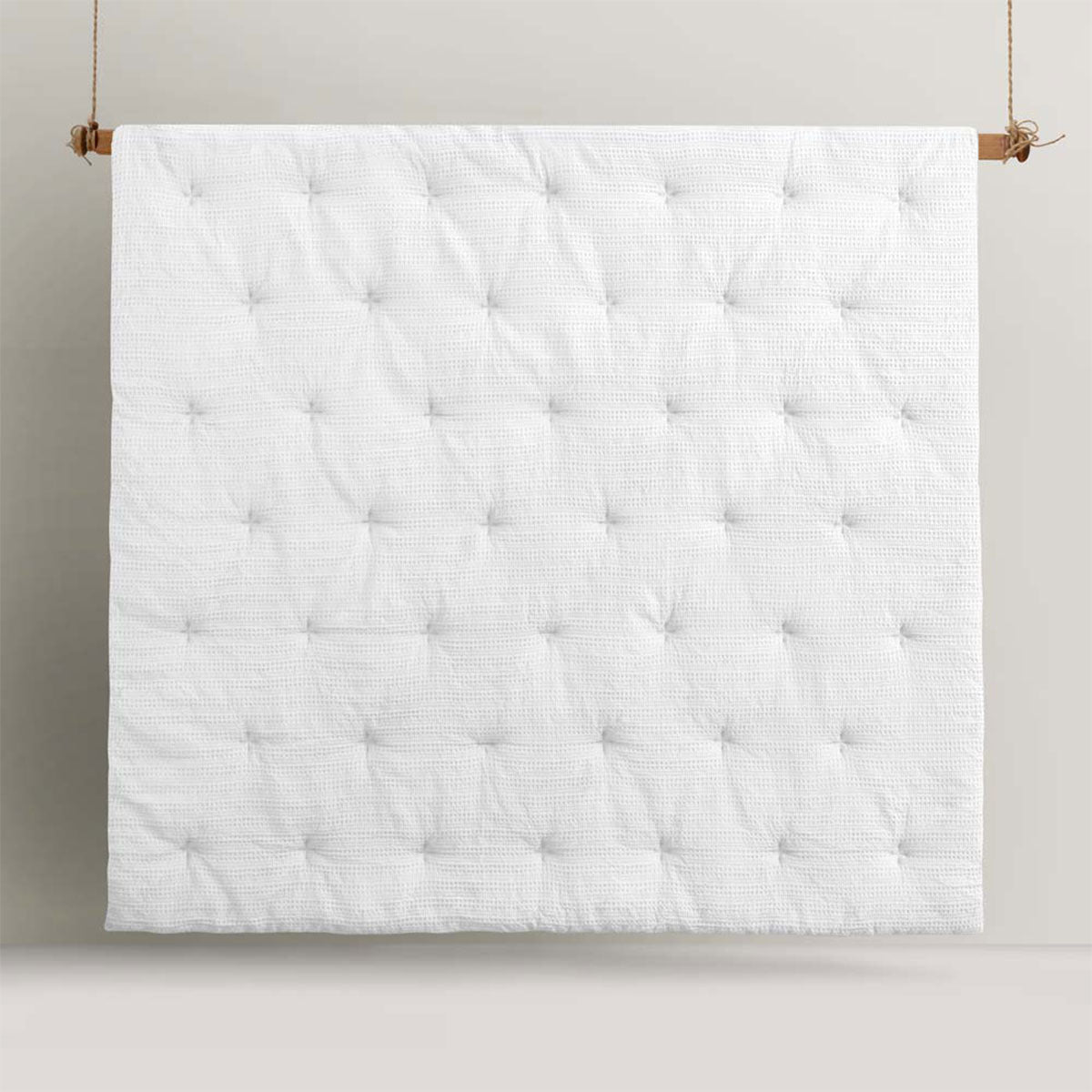 Quilts & Duvets: Accessorize Soho Waffle White 3 Piece Comforter Set Queen
