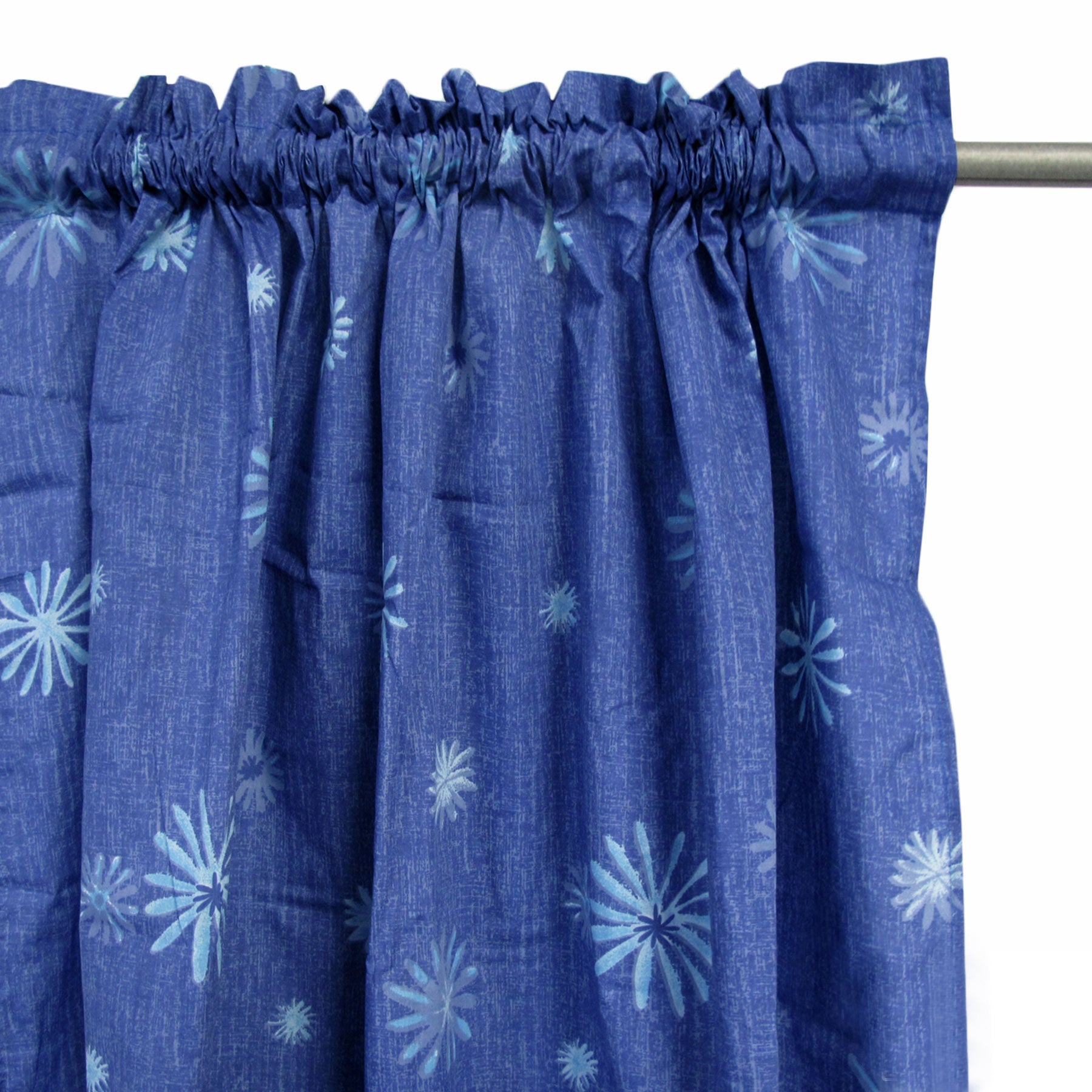 Curtains & Drapes: Pair of Polyester Cotton Rod Pocket Pacific Daisy Curtains