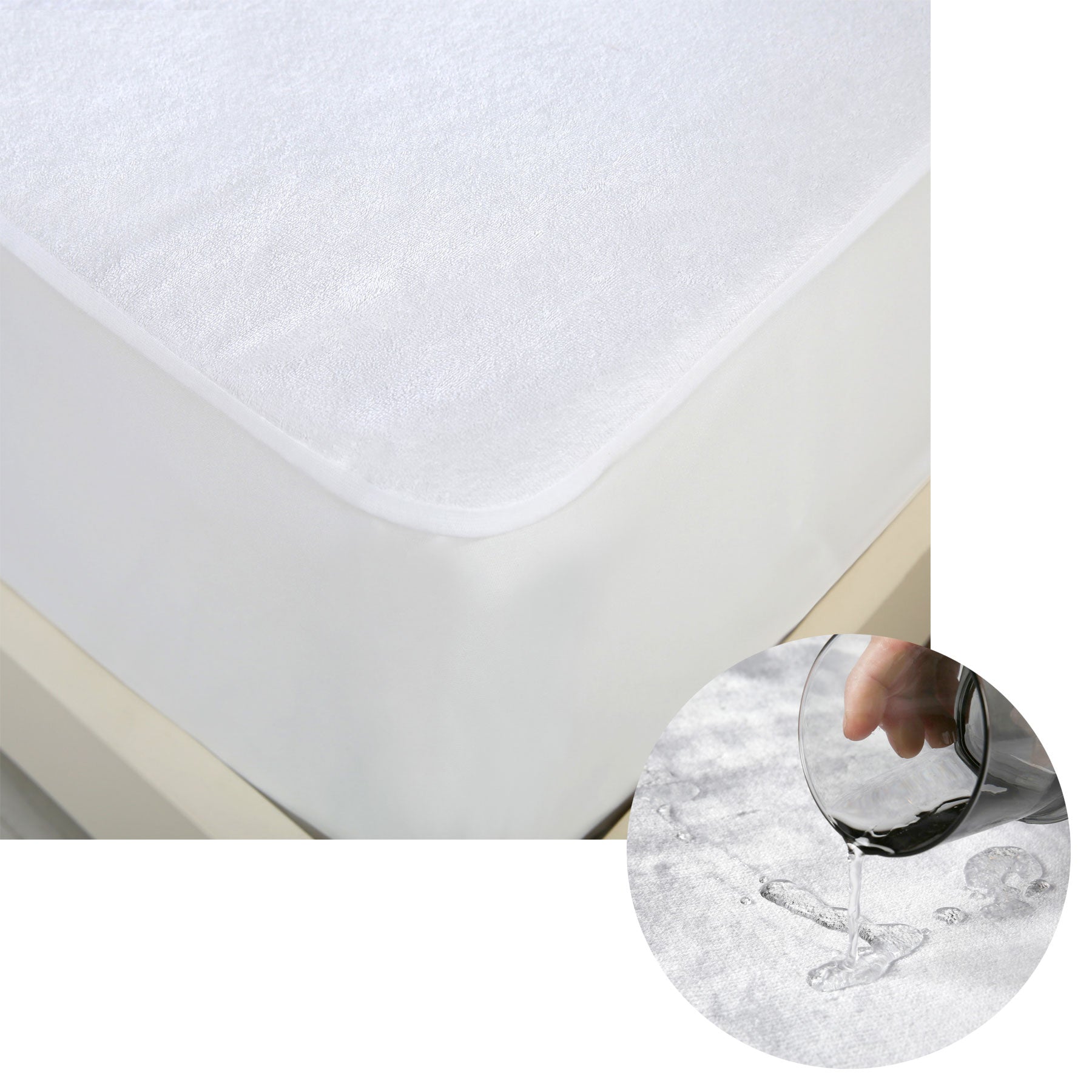 Mattress Protectors: Accessorize Cotton Top Waterproof Mattress Protector King Single