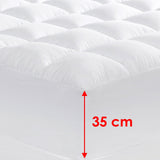 Mattress Protectors: Cloudland 1000GSM Memory Resistant Microball Fill Mattress Topper Super King