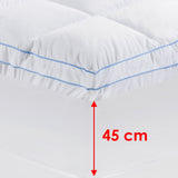 Mattress Protectors: Cloudland 750GSM Memory Resistant Microball Fill Mattress Topper Queen
