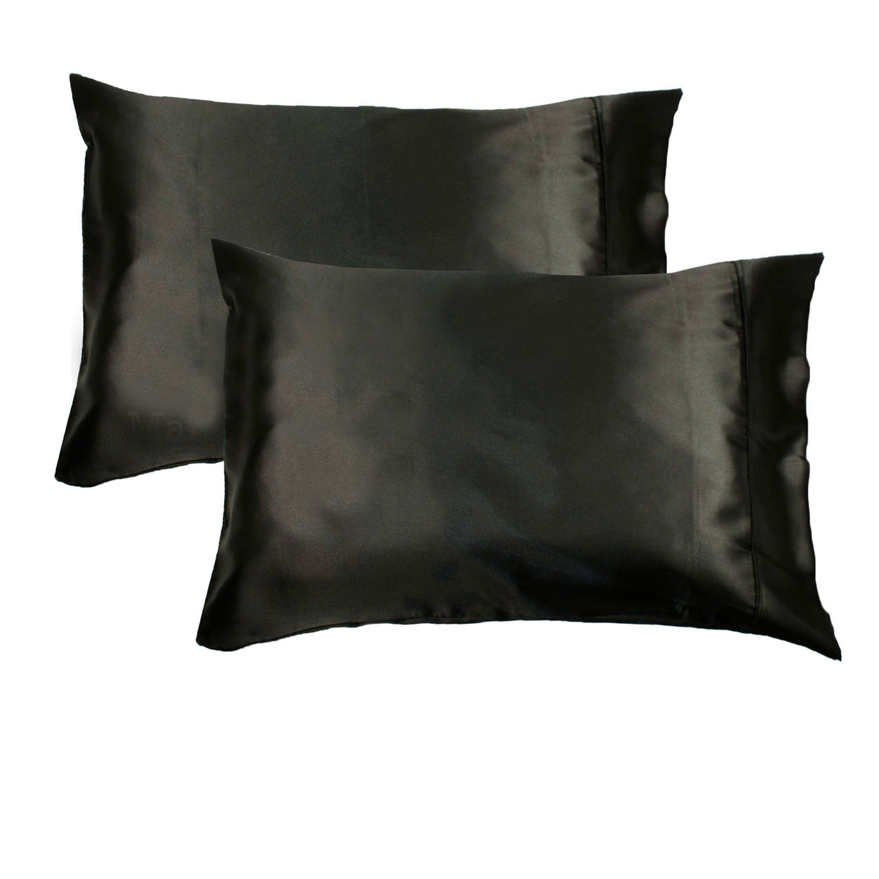 Pillowcases: Accessorize 300TC Deluxe Essentials Satin Standard Pillowcases Black