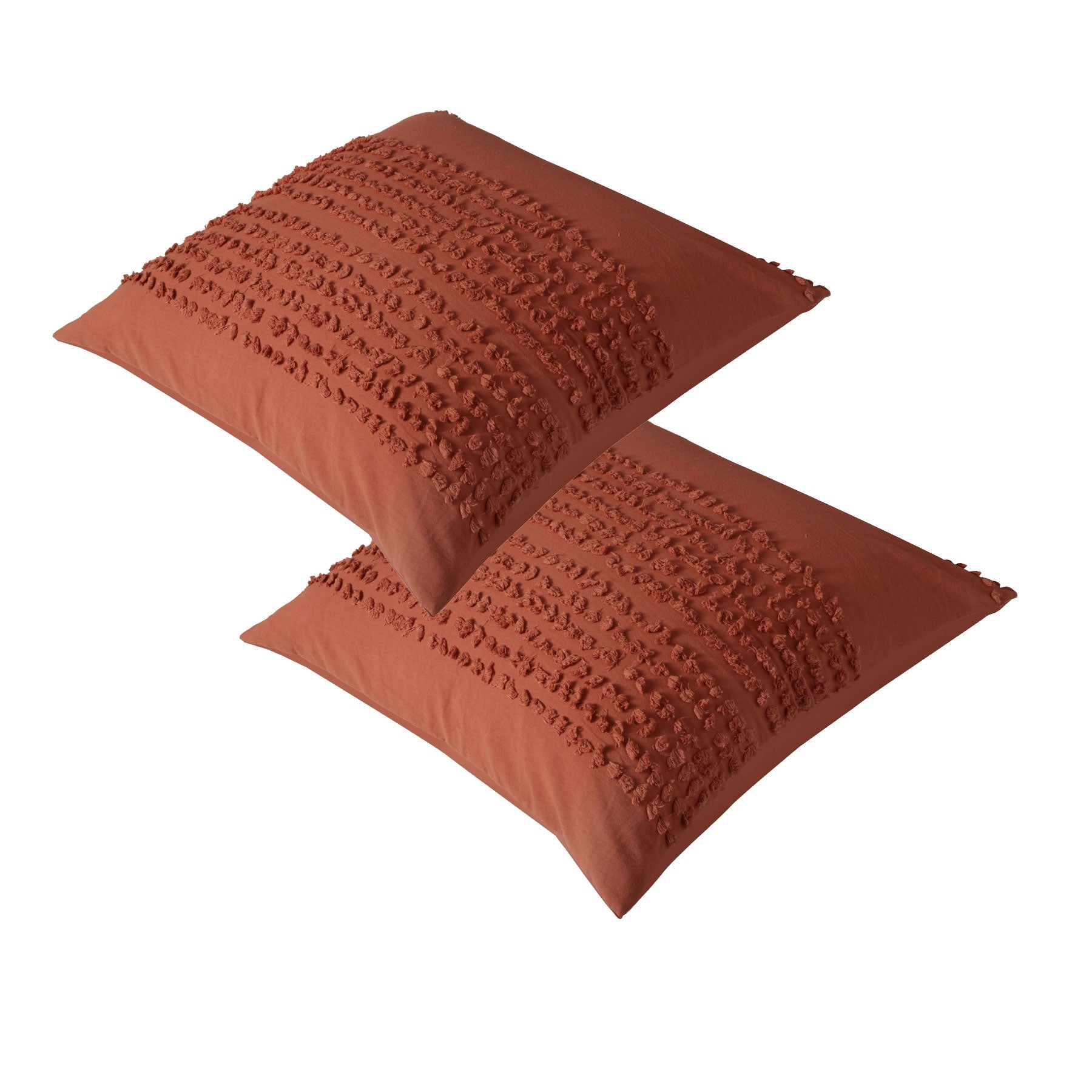 Pillowcases: Vintage Design Homewares One Pair of Betty Tobacco European Pillowcases