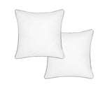 Accessorize Pair of White/Black Piped Hotel Deluxe Cotton European Pillowcases
