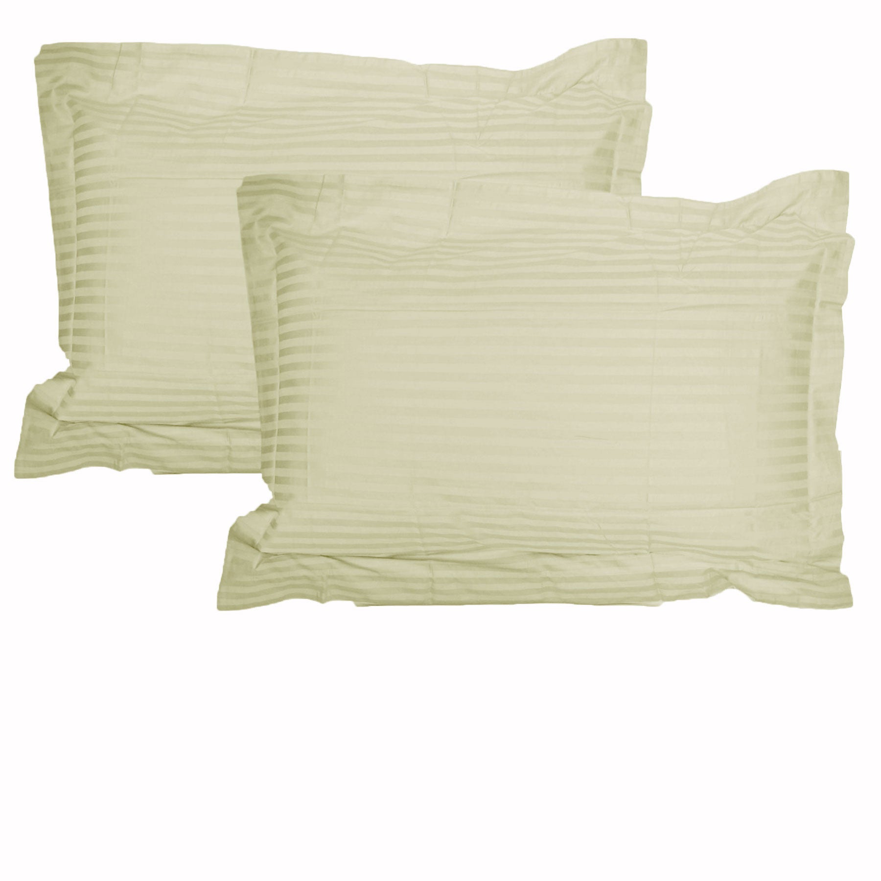 Pillowcases: Accessorize 325TC Pair of Stripe Jumbo / Queen Pillowcases Ecru