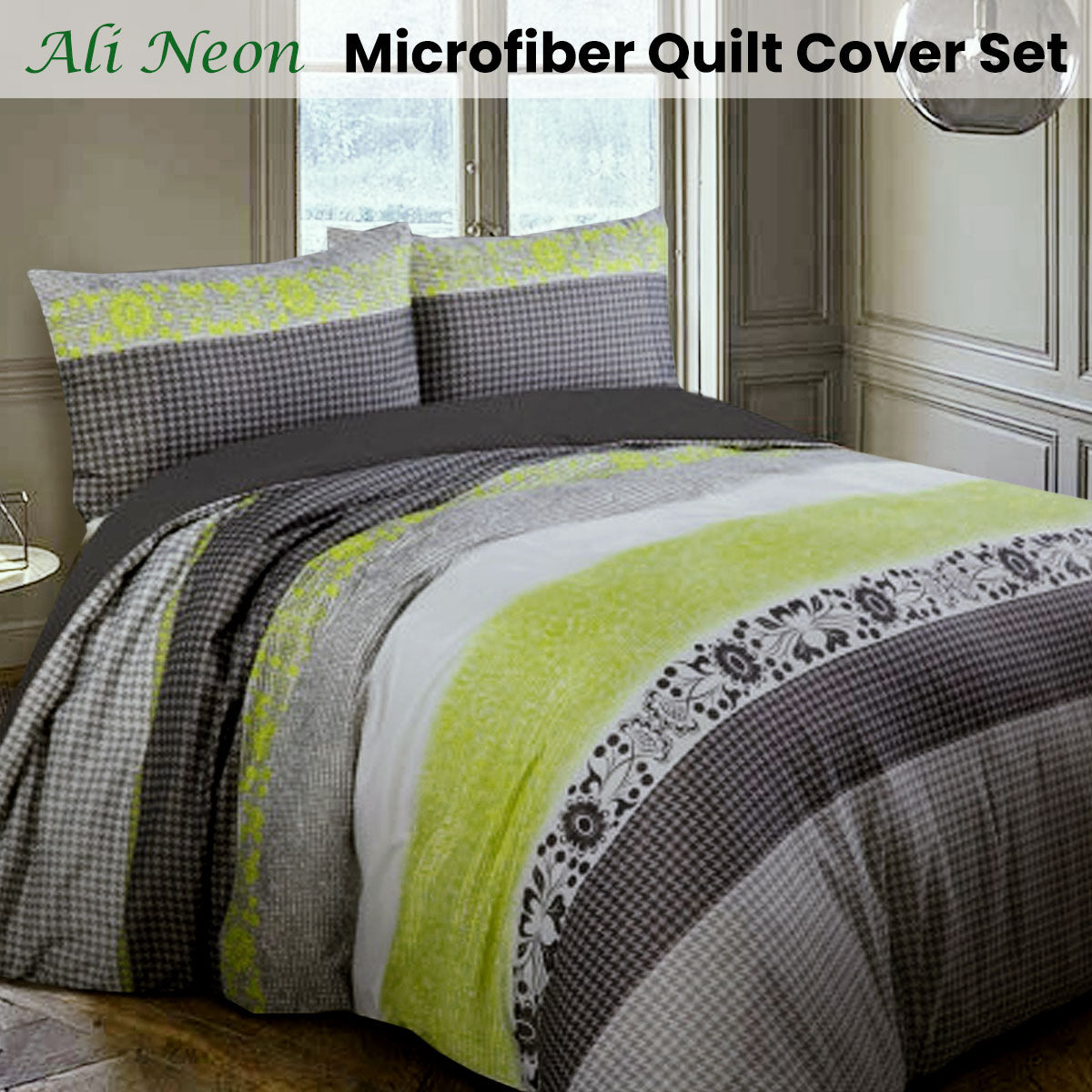 Duvet Covers: Big Sleep Ali Neon Quilt Cover Set Queen