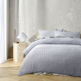 Accessorize Augusta Grey Ruched Quilt Cover Set King