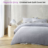 Accessorize Augusta Grey Ruched Quilt Cover Set King