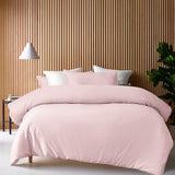 Accessorize 400TC Blush Bamboo Cotton Double Stitch Quilt Cover Set King