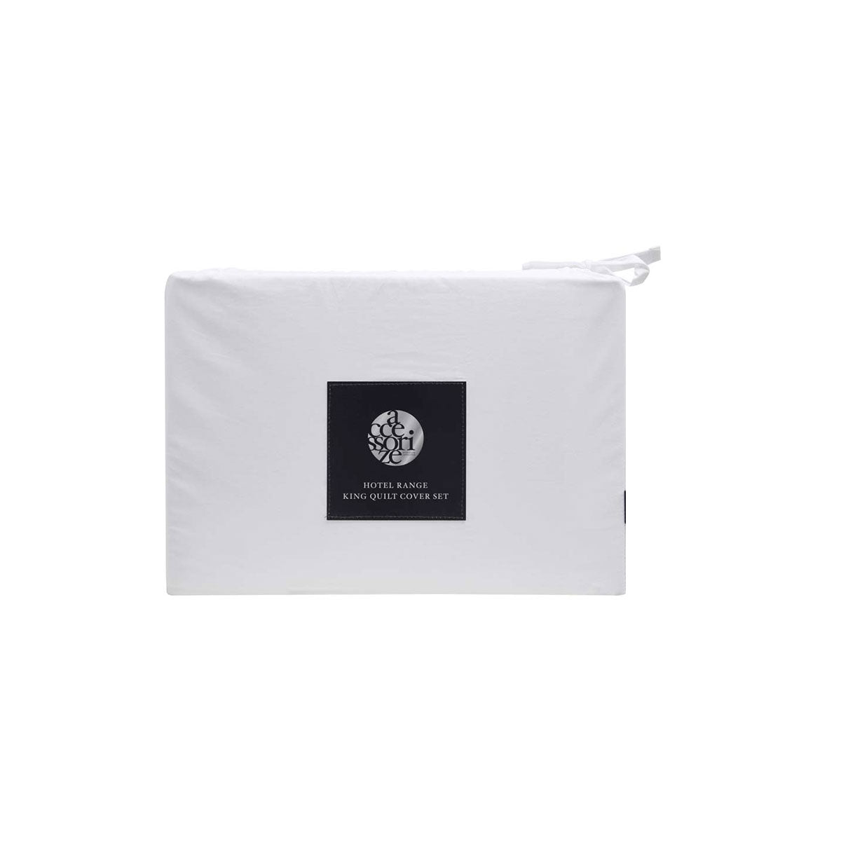 Duvet Covers: Accessorize White/Black Tailored Hotel Deluxe Cotton Quilt Cover Set Queen