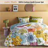 Duvet Covers: Bedding House Lotti Multi Cotton Floral Quilt Cover Set King