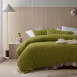 Duvet Covers: Vintage Design Homewares Parquet Cacti Green Polyester Cotton Quilt Cover Set King