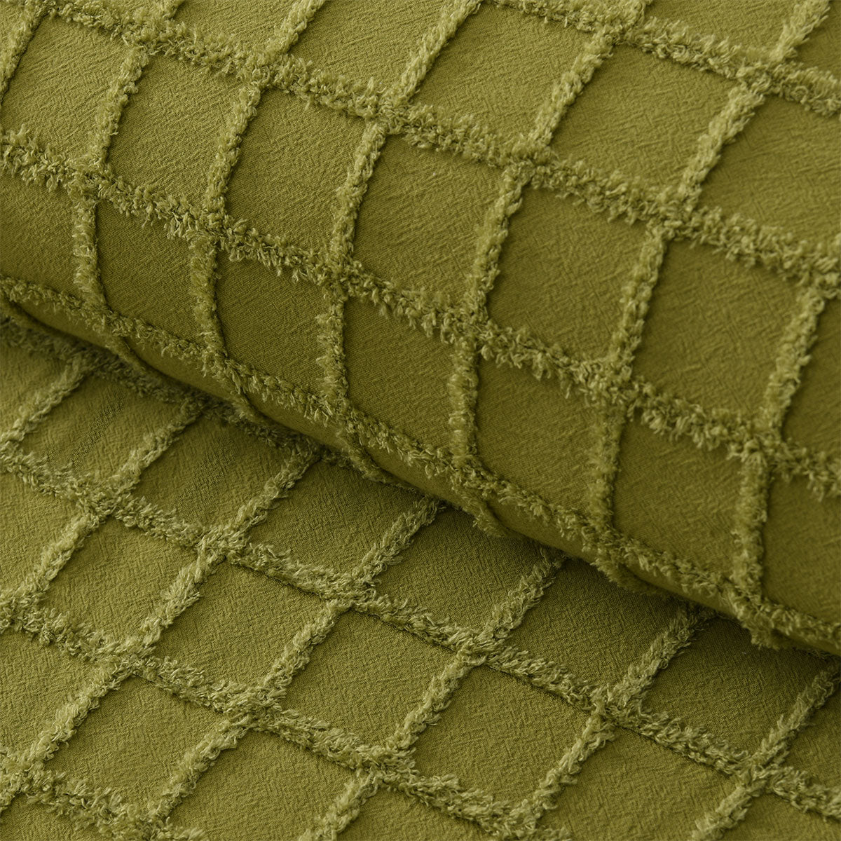Duvet Covers: Vintage Design Homewares Parquet Cacti Green Polyester Cotton Quilt Cover Set King