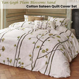 Duvet Covers: Bedding House Van Gogh Plum Blossoms Sand Cotton Sateen Quilt Cover Set King