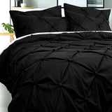 Duvet Covers: Bloomington Puffy Quilt Cover Set Black SUPER KING