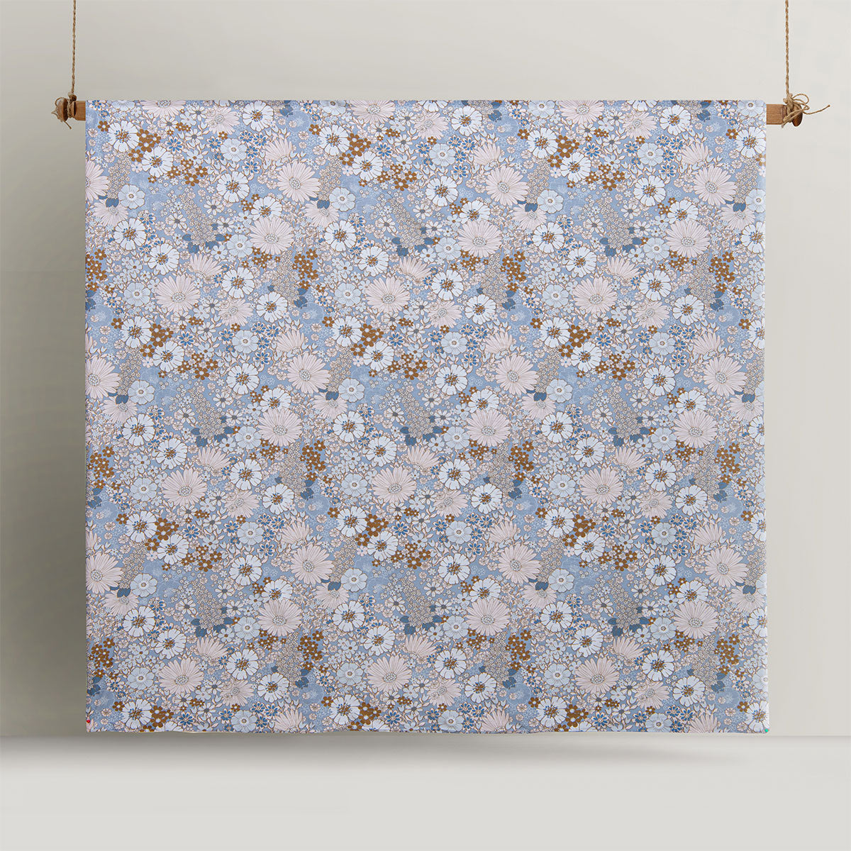 Duvet Covers: Accessorize Rainbow Garden Blue Washed Cotton Quilt Cover Set Double