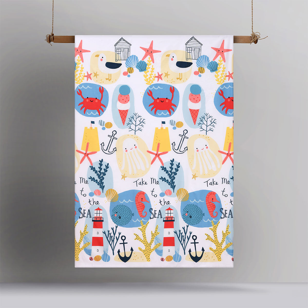 Duvet Covers: Happy Kids Seaside Glow in the Dark Quilt Cover Set Single