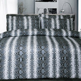 Duvet Covers: Big Sleep Snake Skin Black Quilt Cover Set Double
