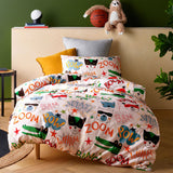 Duvet Covers: Happy Kids Superhero Quilt Cover Set Single