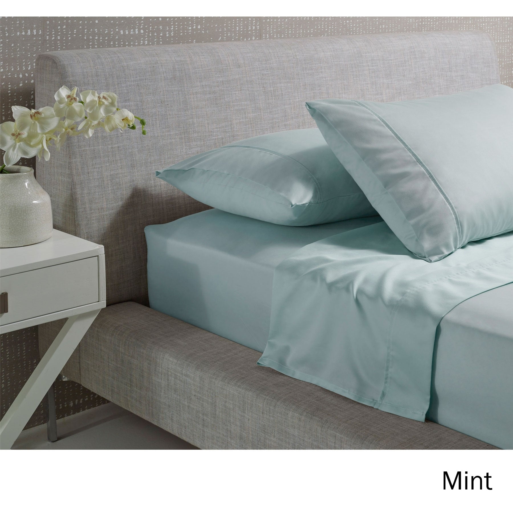 Bed Sheets: Accessorize 1000TC Cotton Rich Sheet Set Mint Queen